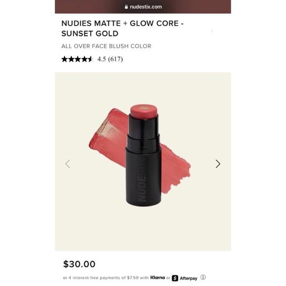 NUDESTIX Nudies Matte + Glow Core Highlighter & Blush Balm — Sunset Gold - Picture 4 of 4